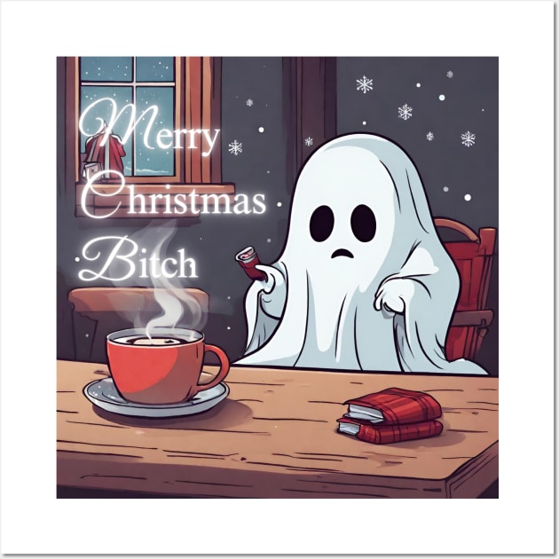 The Ghost in Christmas Spirit Wall Art by by Fre